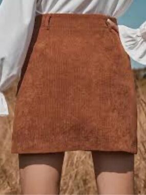 ROMWE Rust Brown Mini Skirt